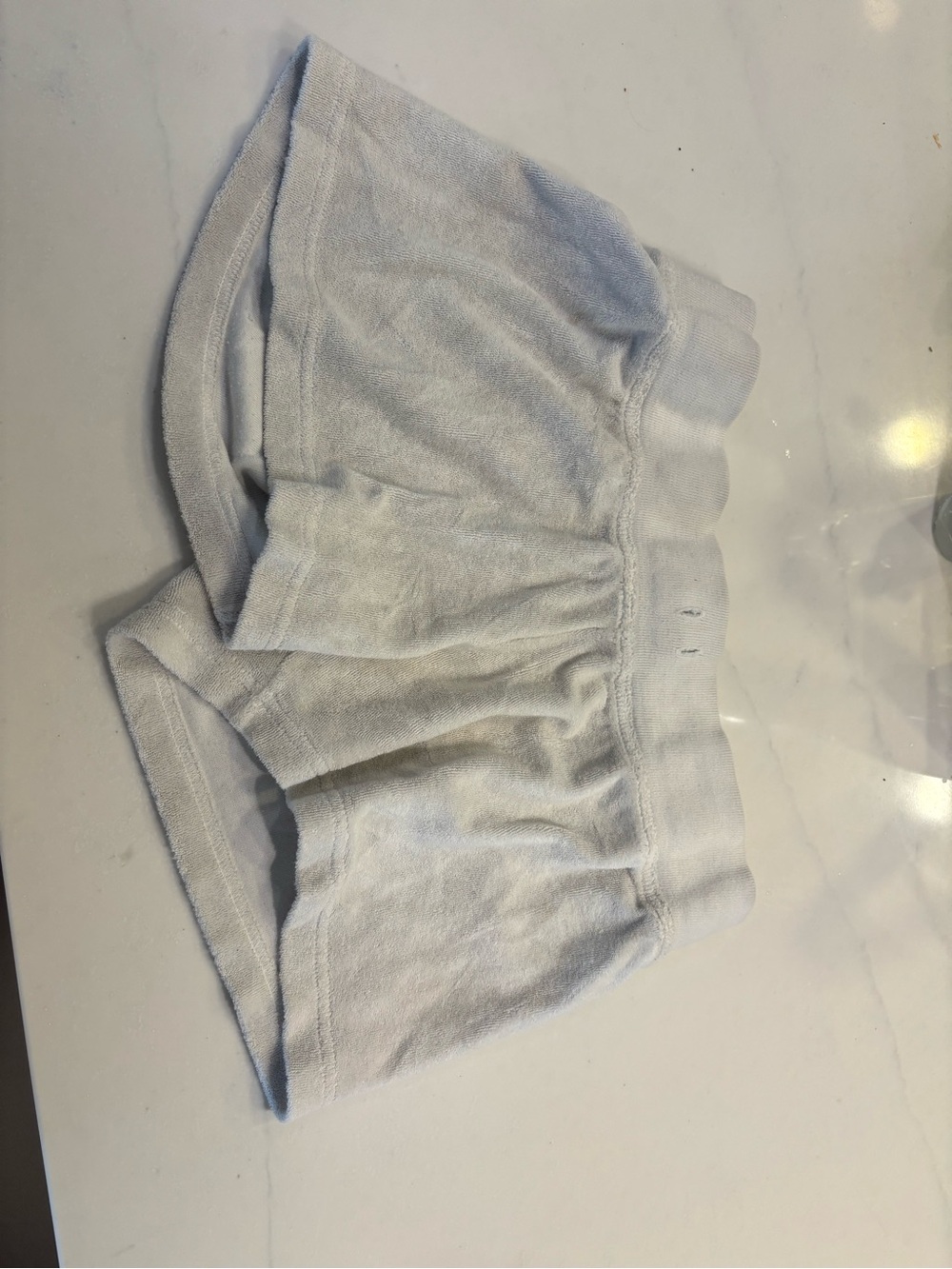 Hard Tail White Terry Cloth Lounge Shorts
